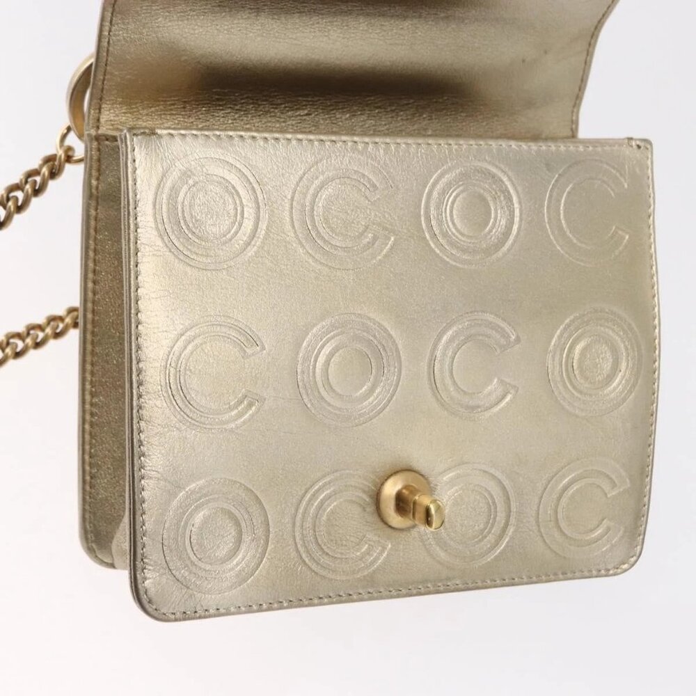CHANEL Chain Shoulder Bag Lamb Skin Gold CC - Picture 13 of 16